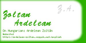 zoltan ardelean business card